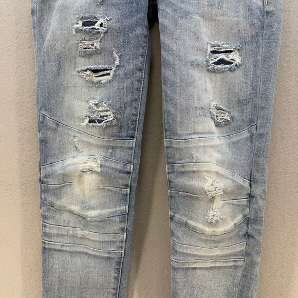 Buckle Black Jeans Women's 24 (0) Light Blue Moto Ankle Skinny Preppy Grunge - Picture 3 of 14